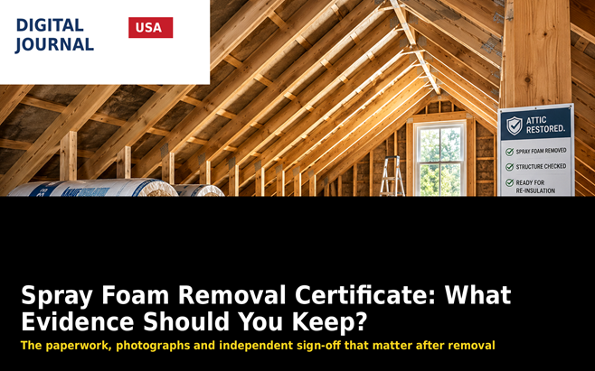 Spray Foam Removal Certificate: What Evidence Should Homeowners Keep?